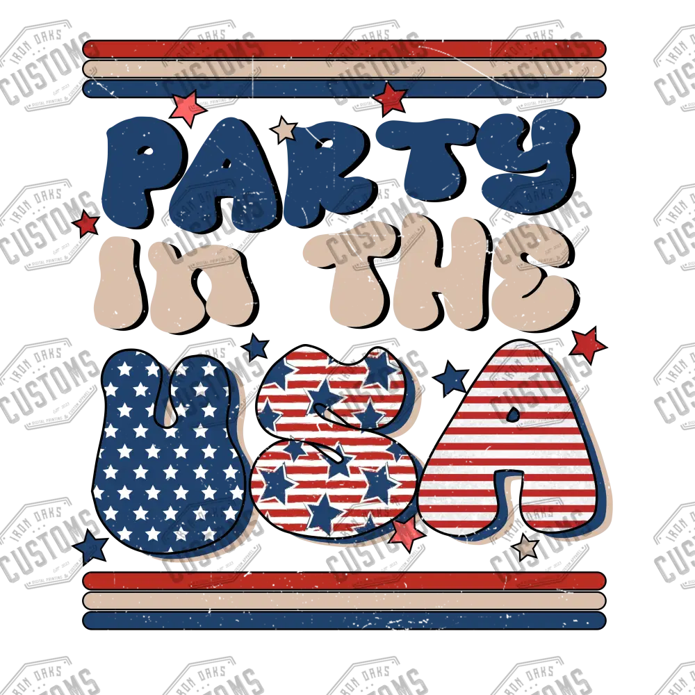 Party In The Usa V.2 Ready To Press Dtf