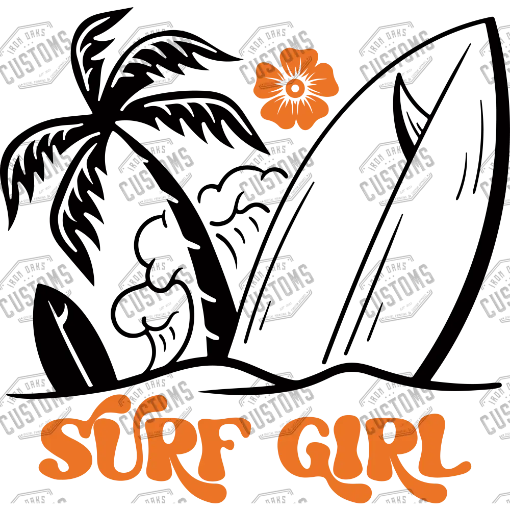 Surf Girl Ready To Press Dtf